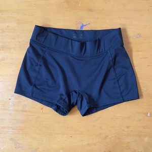 Black Compression Active Spandex Shorts
